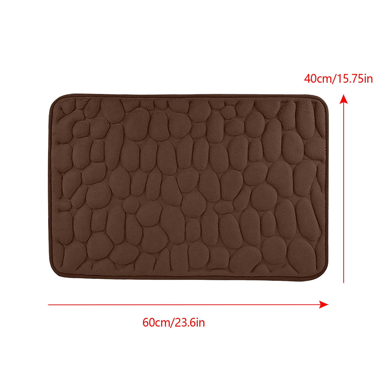 Bathroom Rugs - Ultra Absorbent Non-Slip Floor Bath Mat, Super Soft Shower Mat for Bath Tub, Machine Washable 16x24" (Brown) #C-Coffee