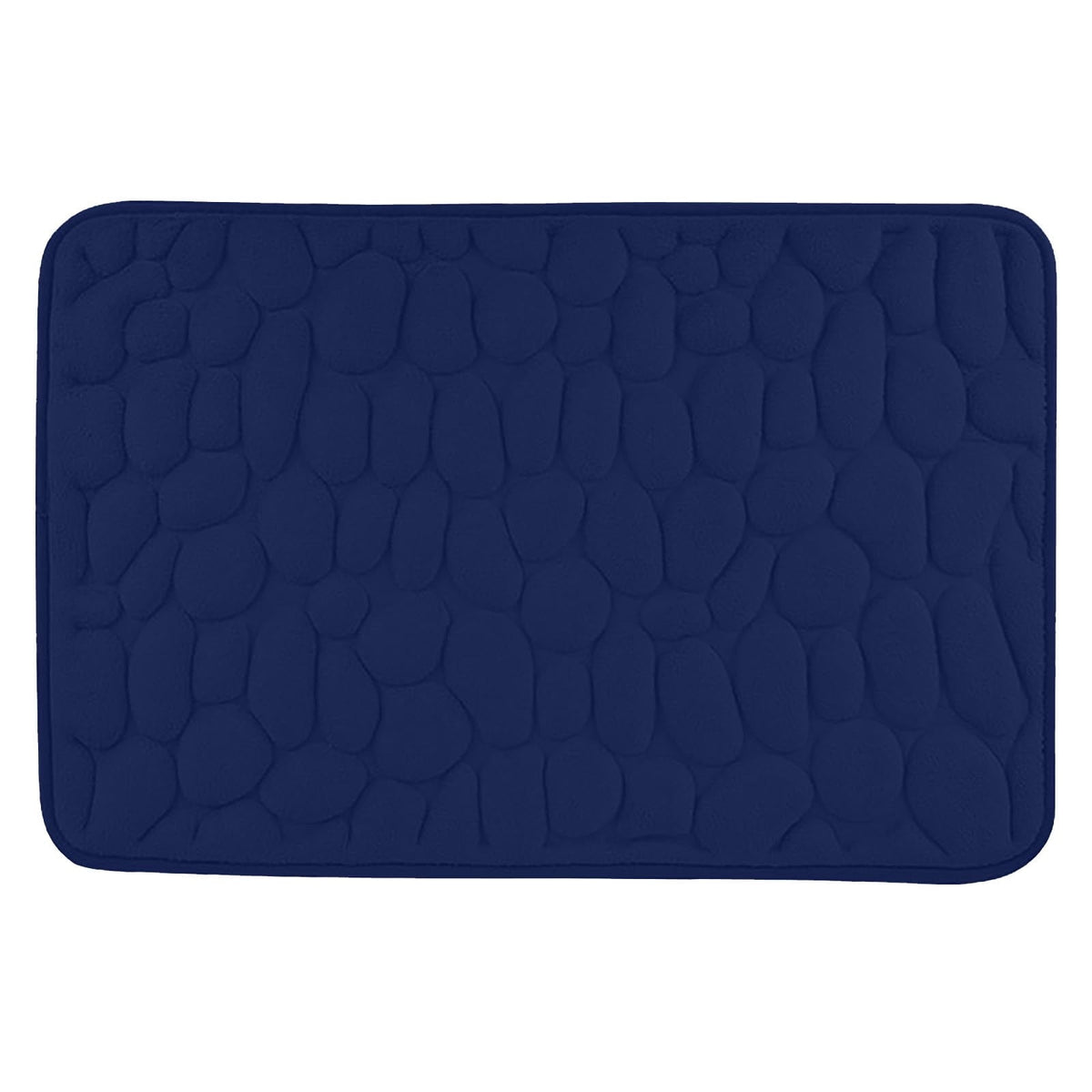 Bathroom Rugs - Ultra Absorbent Non-Slip Floor Bath Mat, Super Soft Shower Mat for Bath Tub, Machine Washable 16x24" (Brown) #C-Dark Blue