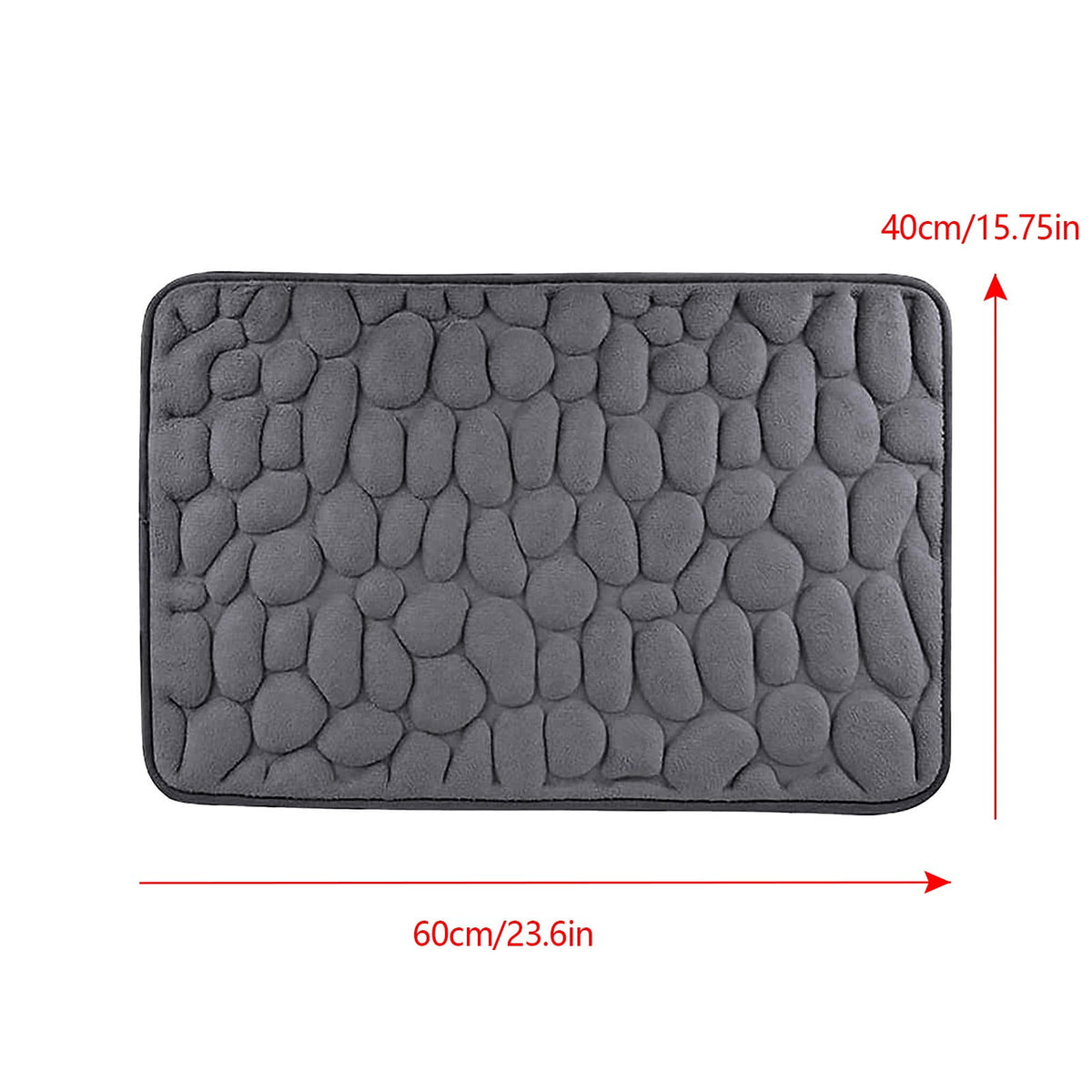 Bathroom Rugs - Ultra Absorbent Non-Slip Floor Bath Mat, Super Soft Shower Mat for Bath Tub, Machine Washable 16x24" (Brown) #C-Dark Gray