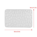 Bathroom Rugs - Ultra Absorbent Non-Slip Floor Bath Mat, Super Soft Shower Mat for Bath Tub, Machine Washable 16x24" (Brown) #C-White
