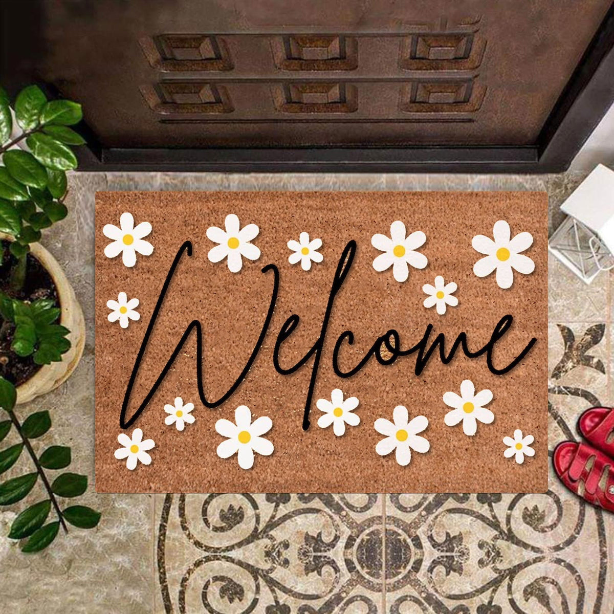 16x24 inch Doormats for Outdoor Entrance Home Waterproof Floor Mat Outdoor Rug Front Door Spring Mat Floor Decor Outdoor Summer Decor Spring Rugs Mat for Front Door Outside Outdoor Porch Mat Doormat7