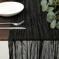 Cheesecloth Table Runner, 35 x 71 Inch Cheese Cloth Table Runner for Wedding Bridal Shower Party, Home Decorations Table Runners Cheesecloth Black