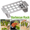 18 Hole Jalapeno Pepper Grill Rack, Stainless Steel BBQ Chili Pepper Holder with Handle, Grilling Accessories for Barbecue, Silver