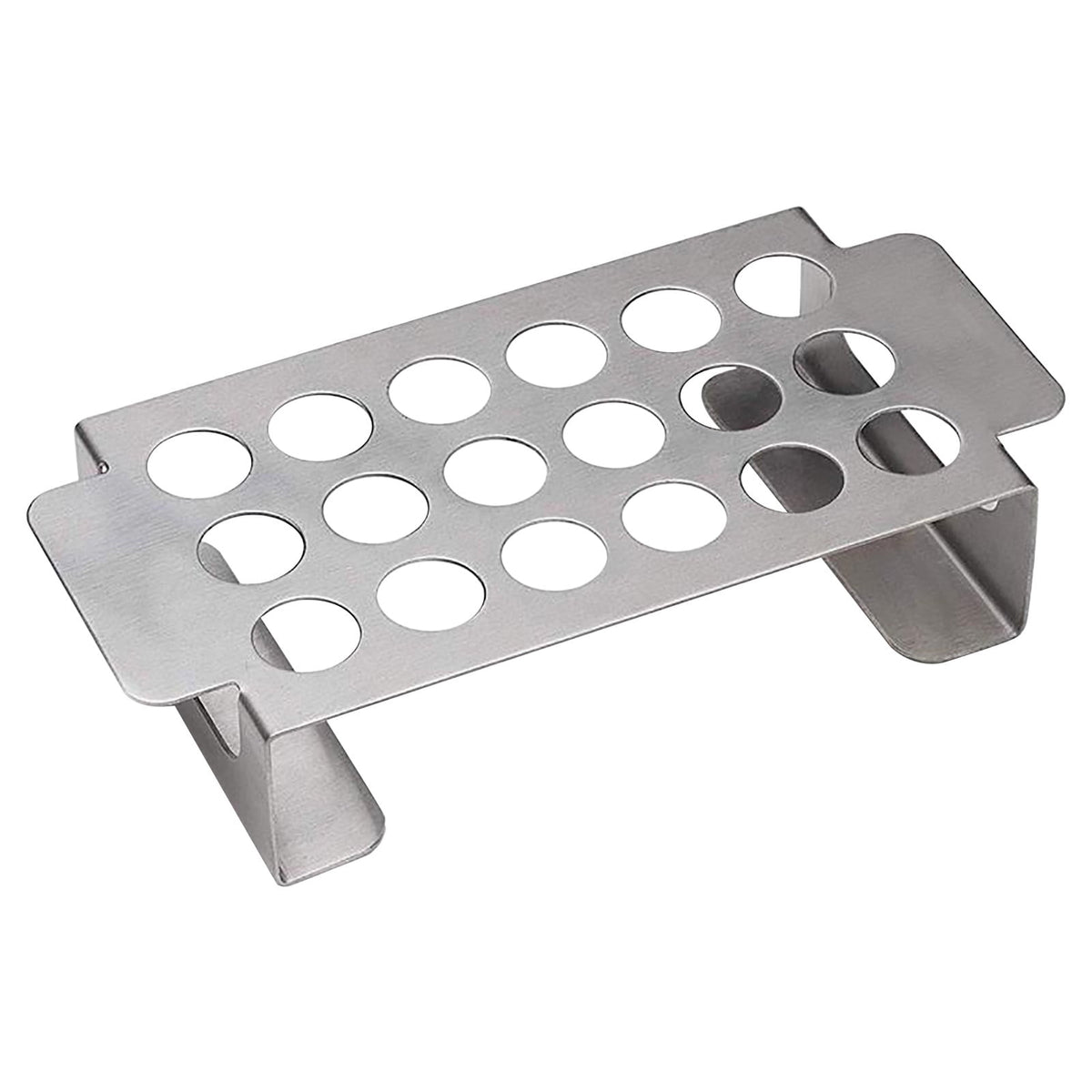 18 Hole Jalapeno Pepper Grill Rack, Stainless Steel BBQ Chili Pepper Holder with Handle, Grilling Accessories for Barbecue, Silver