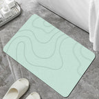 Diatomaceous Earth Stone Bath Mat, Quick Drying Super Absorbent Non Slip Washable Bath Rug for Bathroom Floor Kitchen Shower, 16x24 Inch, Green