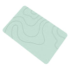 Diatomaceous Earth Stone Bath Mat, Quick Drying Super Absorbent Non Slip Washable Bath Rug for Bathroom Floor Kitchen Shower, 16x24 Inch, Green
