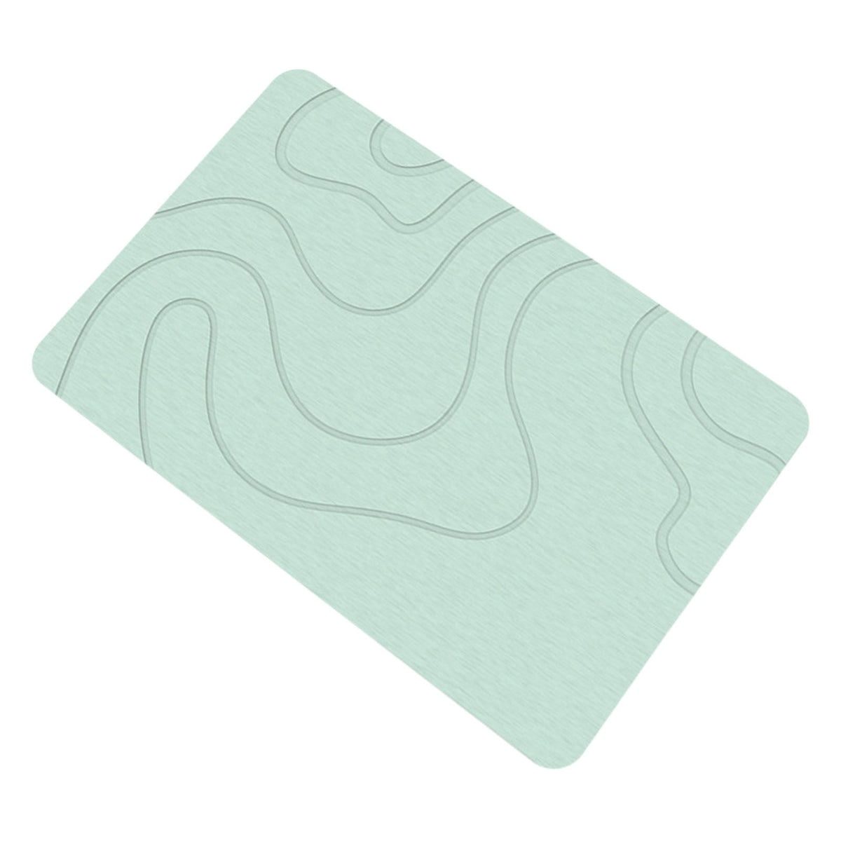 Diatomaceous Earth Stone Bath Mat, Quick Drying Super Absorbent Non Slip Washable Bath Rug for Bathroom Floor Kitchen Shower, 16x24 Inch, Green