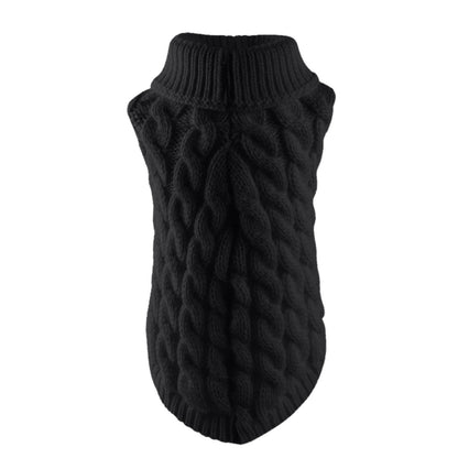 Xuniizn Dog Sweater for Small Medium Dogs, Warm Comfortable Winter Pet Clothes, Cute Knitted Sleeveless Pet Sweaters for Puppies, Cats, Dog Apparel & Accessories S Black