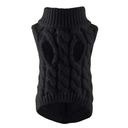 Xuniizn Dog Sweater for Small Medium Dogs, Warm Comfortable Winter Pet Clothes, Cute Knitted Sleeveless Pet Sweaters for Puppies, Cats, Dog Apparel & Accessories M Black