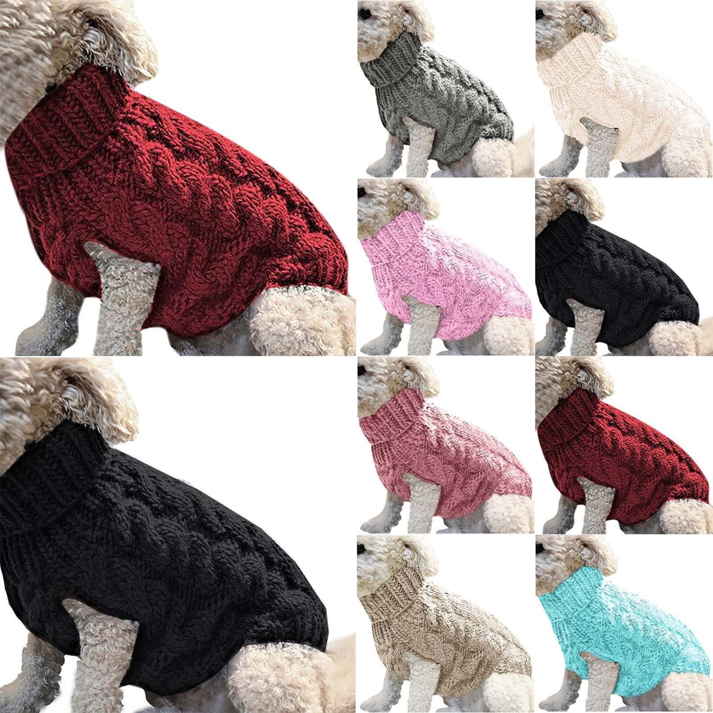 Xuniizn Dog Sweater for Small Medium Dogs, Warm Comfortable Winter Pet Clothes, Cute Knitted Sleeveless Pet Sweaters for Puppies, Cats, Dog Apparel & Accessories S Hot Pink