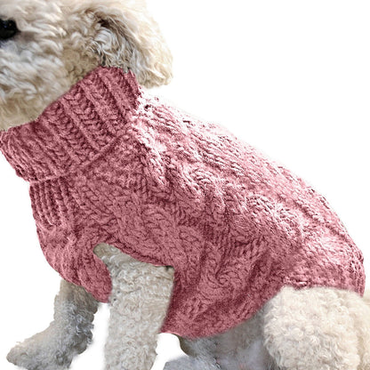 Xuniizn Dog Sweater for Small Medium Dogs, Warm Comfortable Winter Pet Clothes, Cute Knitted Sleeveless Pet Sweaters for Puppies, Cats, Dog Apparel & Accessories L Hot Pink