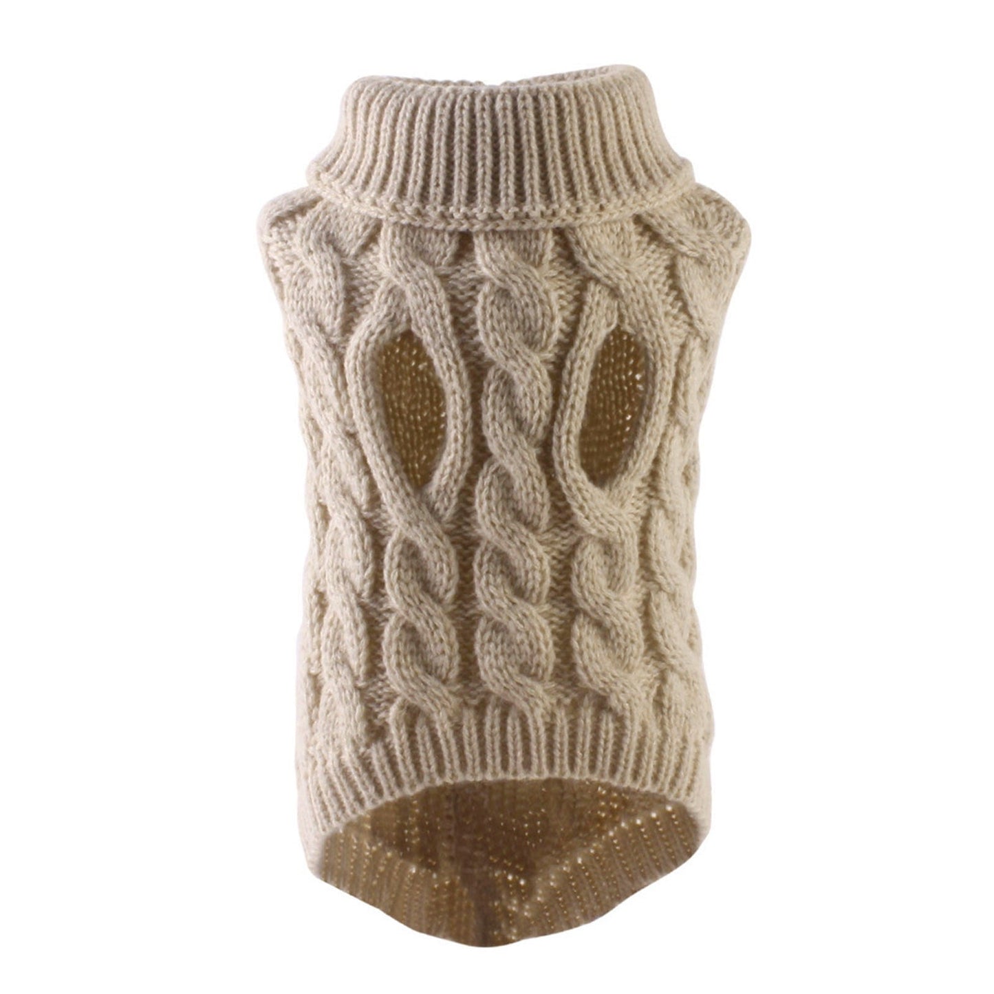 Xuniizn Dog Sweater for Small Medium Dogs, Warm Comfortable Winter Pet Clothes, Cute Knitted Sleeveless Pet Sweaters for Puppies, Cats, Dog Apparel & Accessories S Khaki