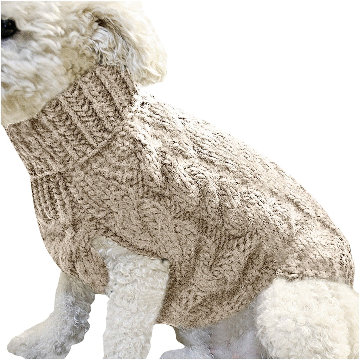 Xuniizn Dog Sweater for Small Medium Dogs, Warm Comfortable Winter Pet Clothes, Cute Knitted Sleeveless Pet Sweaters for Puppies, Cats, Dog Apparel & Accessories XL Khaki