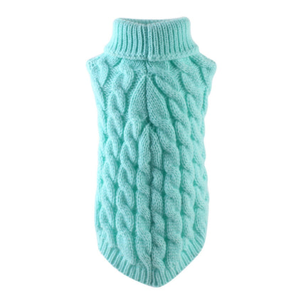 Xuniizn Dog Sweater for Small Medium Dogs, Warm Comfortable Winter Pet Clothes, Cute Knitted Sleeveless Pet Sweaters for Puppies, Cats, Dog Apparel & Accessories S Sky Blue