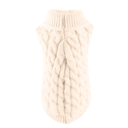 Xuniizn Dog Sweater for Small Medium Dogs, Warm Comfortable Winter Pet Clothes, Cute Knitted Sleeveless Pet Sweaters for Puppies, Cats, Dog Apparel & Accessories L White