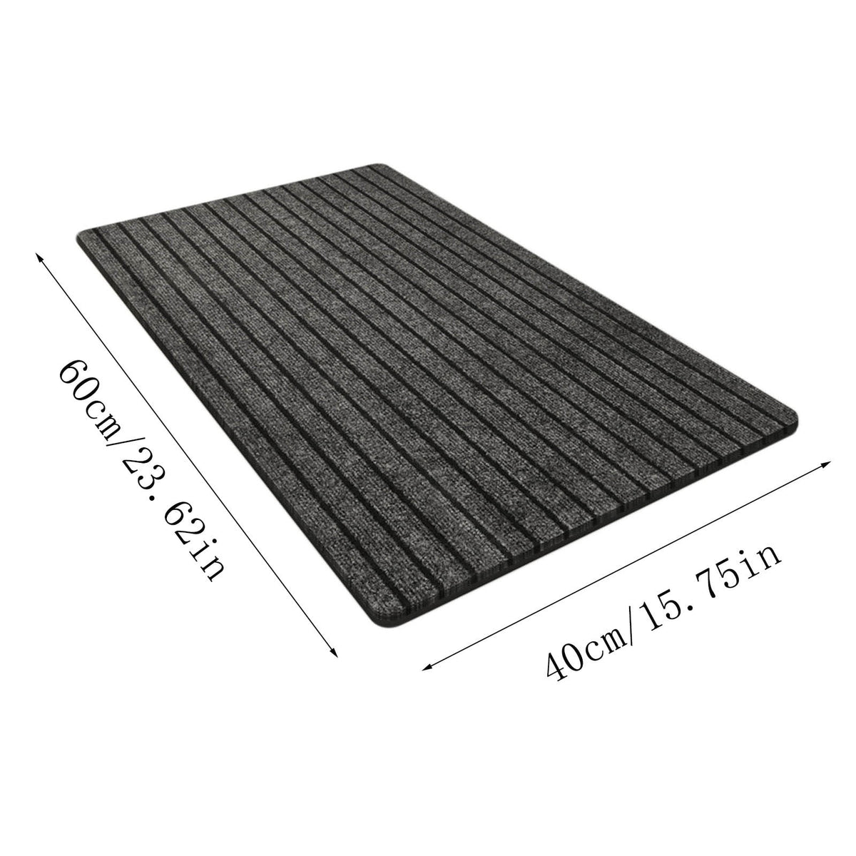 Durable Welcome Mat, 16x24" Non-Slip Heavy Duty Door Mat For Entrance Washable Quick-drying Floor Mats Front Door Mat for Outside Entrance Floor Home Decor Gray