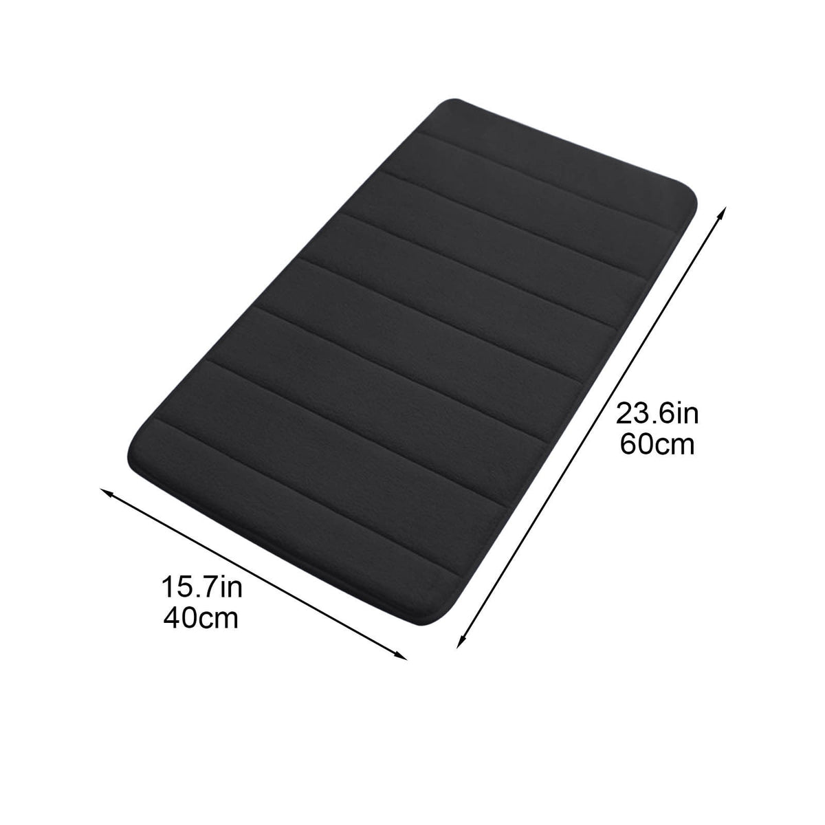 Memory Foam Bath Mat with Cobblestone Design, Super Soft & Quick-Dry Bathroom Rugs, Machine Washable Non-Slip Absorbent Floor Mat for Bathroom Shower Tub, 16x24 Inch by A