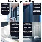 Clear Window Weather Sealing Tape Weather Stripping Insulation Caulk Tape for Doors Shower Glass Bathroom , 0.5mm x 5cm x 10m