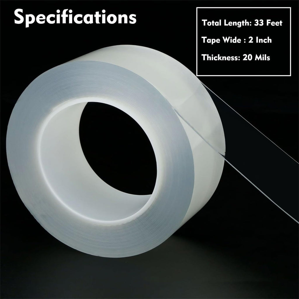 Clear Window Weather Sealing Tape Weather Stripping Insulation Caulk Tape for Doors Shower Glass Bathroom , 0.5mm x 5cm x 10m