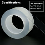 Clear Window Weather Sealing Tape Weather Stripping Insulation Caulk Tape for Doors Shower Glass Bathroom , 0.5mm x 5cm x 10m