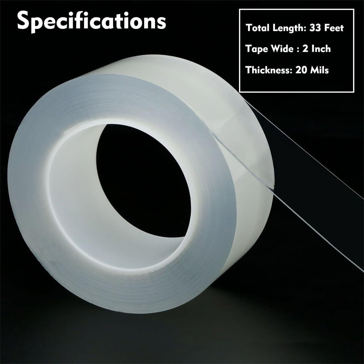 Clear Window Weather Sealing Tape Weather Stripping Insulation Caulk Tape for Doors Shower Glass Bathroom , 0.5mm x 5cm x 10m