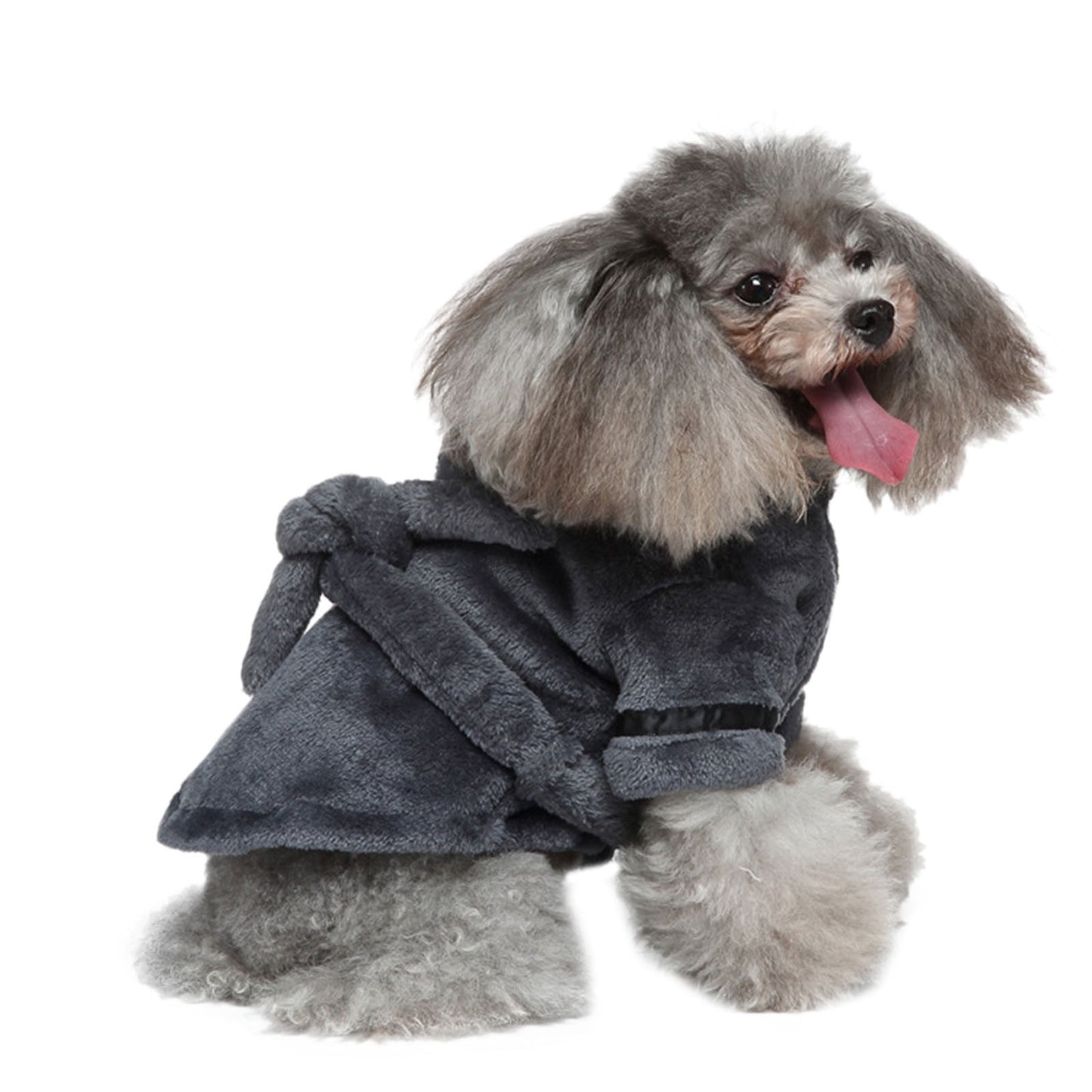 LGCASL Pet Bathrobes, Pajamas Clearance! Dog Cat Bathrobe Pet Clothes Hotel Bath Towel Pet Bathrobe Nightgown Pajamas (Army Green, L) XL Grey