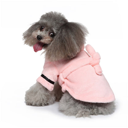 LGCASL Pet Bathrobes, Pajamas Clearance! Dog Cat Bathrobe Pet Clothes Hotel Bath Towel Pet Bathrobe Nightgown Pajamas (Army Green, L) M Pink