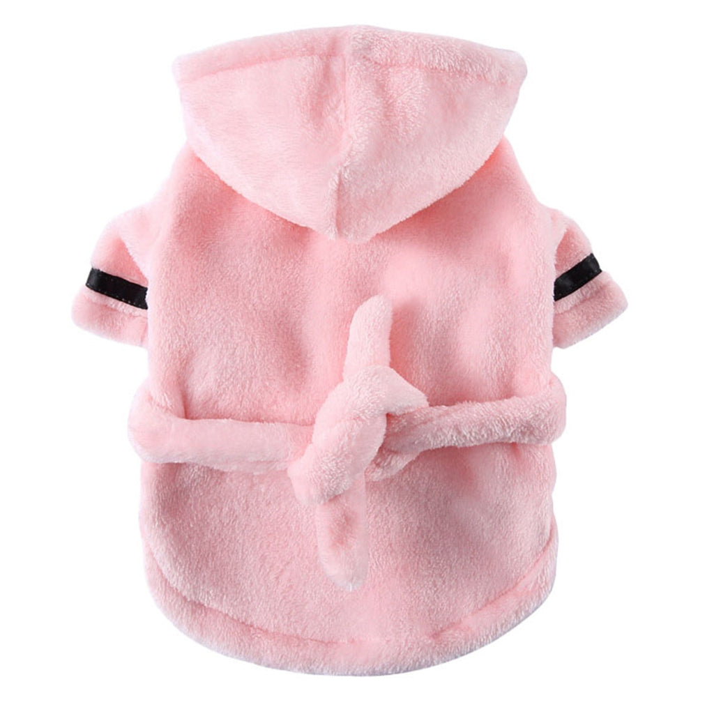 LGCASL Pet Bathrobes, Pajamas Clearance! Dog Cat Bathrobe Pet Clothes Hotel Bath Towel Pet Bathrobe Nightgown Pajamas (Army Green, L) XL Pink