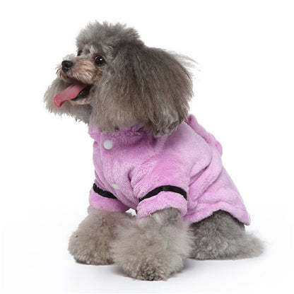 LGCASL Pet Bathrobes, Pajamas Clearance! Dog Cat Bathrobe Pet Clothes Hotel Bath Towel Pet Bathrobe Nightgown Pajamas (Army Green, L) M Purple