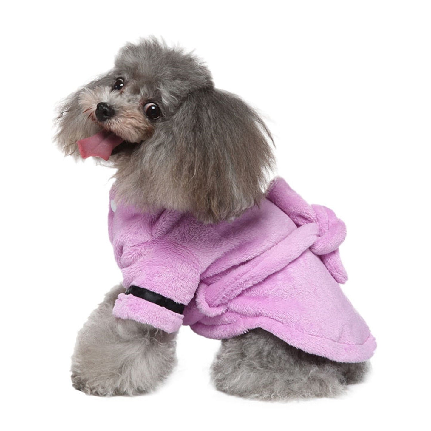 LGCASL Pet Bathrobes, Pajamas Clearance! Dog Cat Bathrobe Pet Clothes Hotel Bath Towel Pet Bathrobe Nightgown Pajamas (Army Green, L) M Purple