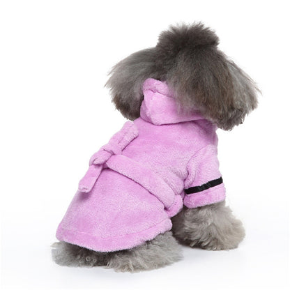 LGCASL Pet Bathrobes, Pajamas Clearance! Dog Cat Bathrobe Pet Clothes Hotel Bath Towel Pet Bathrobe Nightgown Pajamas (Army Green, L) XL Purple