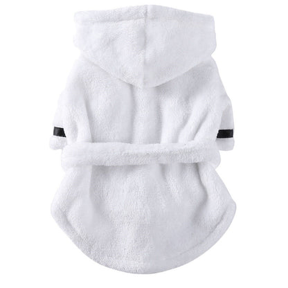 LGCASL Pet Bathrobes, Pajamas Clearance! Dog Cat Bathrobe Pet Clothes Hotel Bath Towel Pet Bathrobe Nightgown Pajamas (Army Green, L) XL White