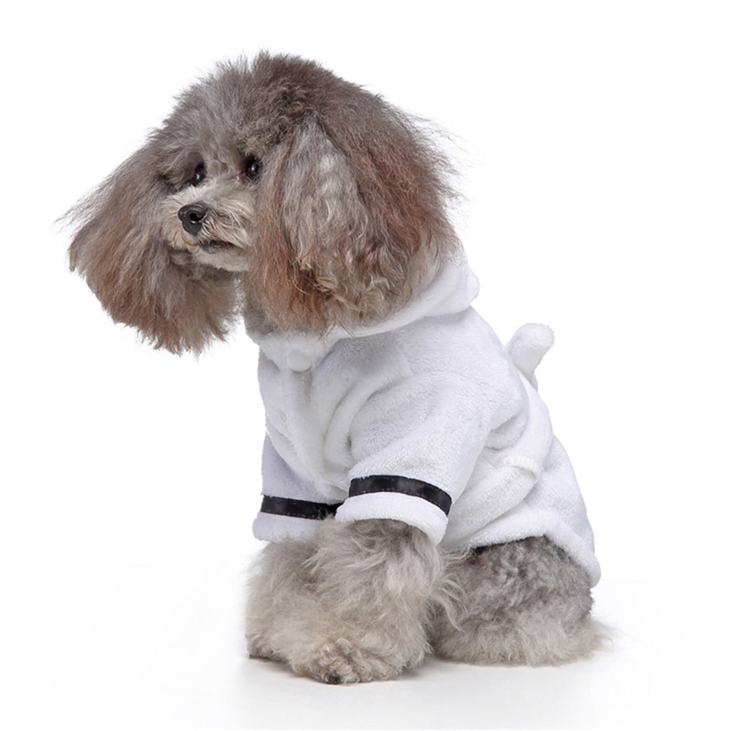 LGCASL Pet Bathrobes, Pajamas Clearance! Dog Cat Bathrobe Pet Clothes Hotel Bath Towel Pet Bathrobe Nightgown Pajamas (Army Green, L) XL White