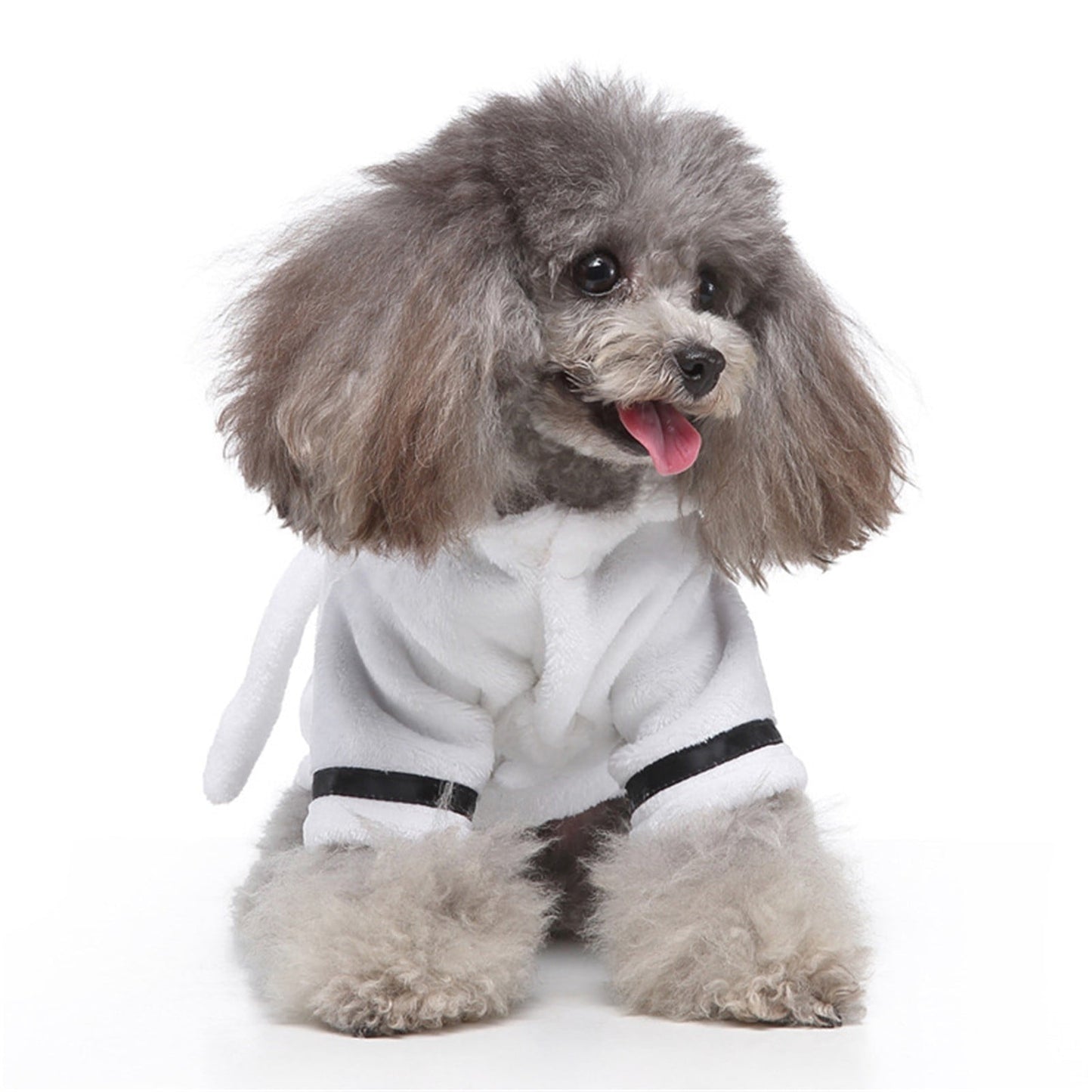 LGCASL Pet Bathrobes, Pajamas Clearance! Dog Cat Bathrobe Pet Clothes Hotel Bath Towel Pet Bathrobe Nightgown Pajamas (Army Green, L) XL White