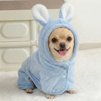 LGCASL 2026 New Puppy Bathrobe with Hood, Dog Bathrobe Absorbent Towel for Small Dogs Fast Drying Dog Robe Coat with Hood Puppy Towel Wrap Pet Grooming After Shower (Blue, Xs) L Blue
