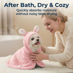 LGCASL 2026 New Puppy Bathrobe with Hood, Dog Bathrobe Absorbent Towel for Small Dogs Fast Drying Dog Robe Coat with Hood Puppy Towel Wrap Pet Grooming After Shower (Blue, Xs) L Blue