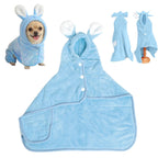 LGCASL 2026 New Puppy Bathrobe with Hood, Dog Bathrobe Absorbent Towel for Small Dogs Fast Drying Dog Robe Coat with Hood Puppy Towel Wrap Pet Grooming After Shower (Blue, Xs) XL Blue