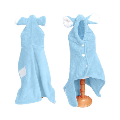 LGCASL 2026 New Puppy Bathrobe with Hood, Dog Bathrobe Absorbent Towel for Small Dogs Fast Drying Dog Robe Coat with Hood Puppy Towel Wrap Pet Grooming After Shower (Blue, Xs) XL Blue
