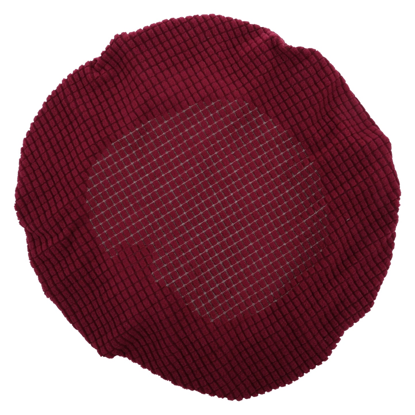 Ortofally Bar Stool Covers Stretchy Round Chair Covers Slipcover Washable Stool Cushion Elastic Bar Chair Covers Grey 27.5X17.5X6CM Dark Red