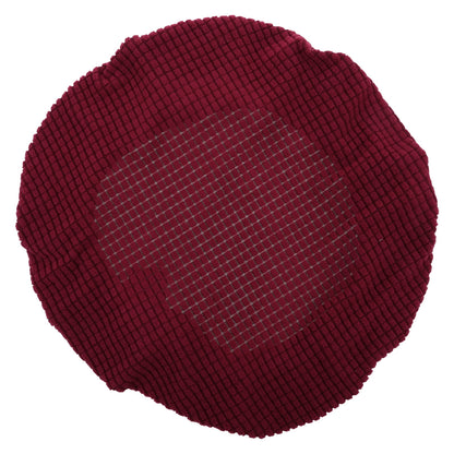 Ortofally Bar Stool Covers Stretchy Round Chair Covers Slipcover Washable Stool Cushion Elastic Bar Chair Covers Grey 27.5X17.5X6CM Dark Red