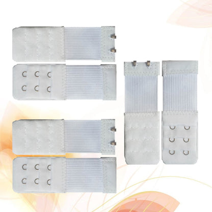 SWETRACE Bra Extension Buckle Polyester 6Pcs 3In Size 4 White