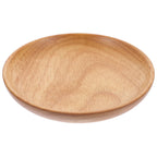 Flat Wooden Dinner Plate Beige For Wedding 1Pcs 4.9In 12.50X12.50X2.00CM Beige