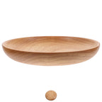 Flat Wooden Dinner Plate Beige For Wedding 1Pcs 4.9In 12.50X12.50X2.00CM Beige
