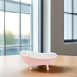 SWETRACE Bathtub Shaped Flower Pot Pink Ceramic 1Set 6.3x3.5x2.8in