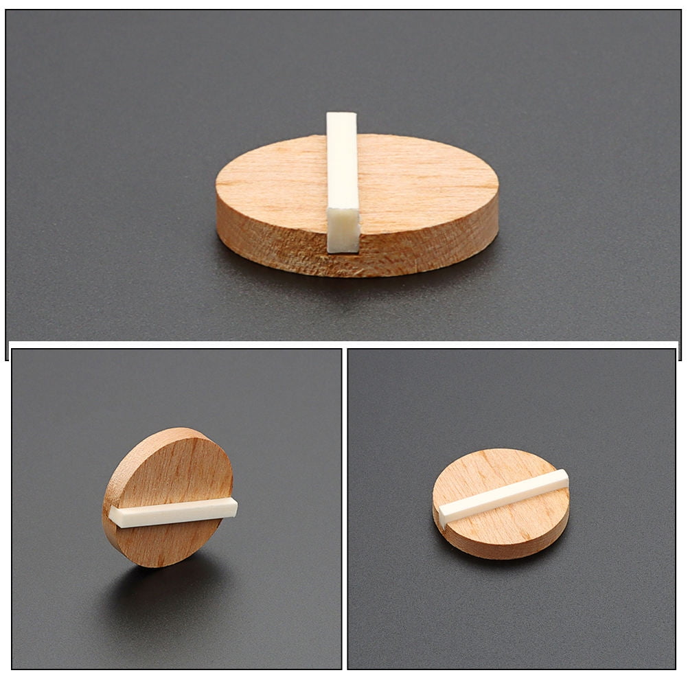 Worgeous Resonator Biscuit Bridge Kit Crafted from Wood and Ox Bone for Guitar Durable Light Brown Size