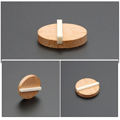 Worgeous Resonator Biscuit Bridge Kit Crafted from Wood and Ox Bone for Guitar Durable Light Brown Size