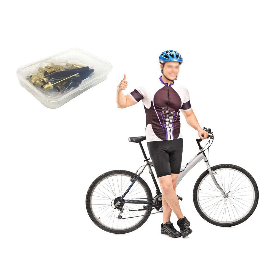 15Pcs Bike Valve Adaptor Set Kit Sv Fv Dv Av Needle Valve Connector For Ball Bicycle Inflator Pumpaccessories Fangkenuo