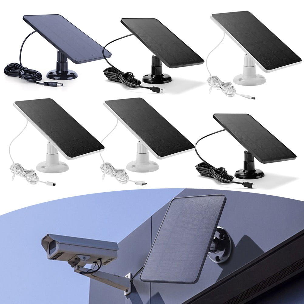 Solar Panel for Blink Camera: 4W Outdoor Solar Charger with 9.84ft Cable! C Black Smile Home C White