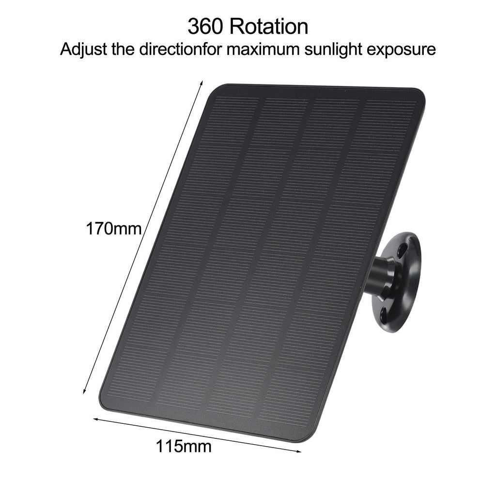 Solar Panel for Blink Camera: 4W Outdoor Solar Charger with 9.84ft Cable! C Black Smile Home C White