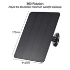 Solar Panel for Blink Camera: 4W Outdoor Solar Charger with 9.84ft Cable! C Black Smile Home C White